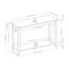Modern Coastal Farmhouse Console Sofa Table in Gray Taupe Wood Finish